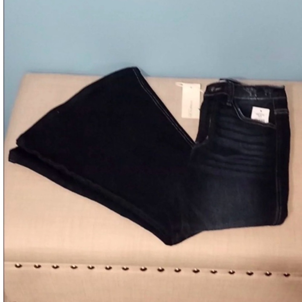 Kancan Ultra High Rise Dark Blue Women's Flare Jeans